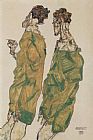 Egon Schiele Canvas Paintings - Devotion